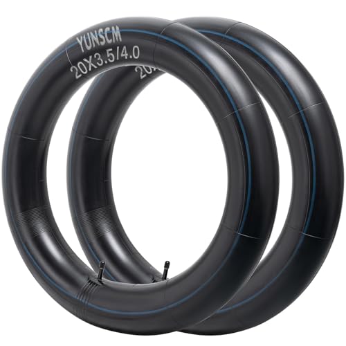 YunSCM 20x4 E-Bike Fat Bike Tubes, 2-Pack