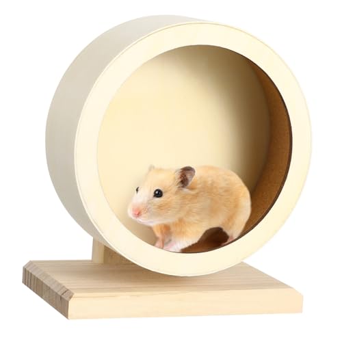 HAPINARY Hamster Accessory Wooden Exercise Wheel Silent Small Animal Exercise Wheel Non-Run Disc Size s