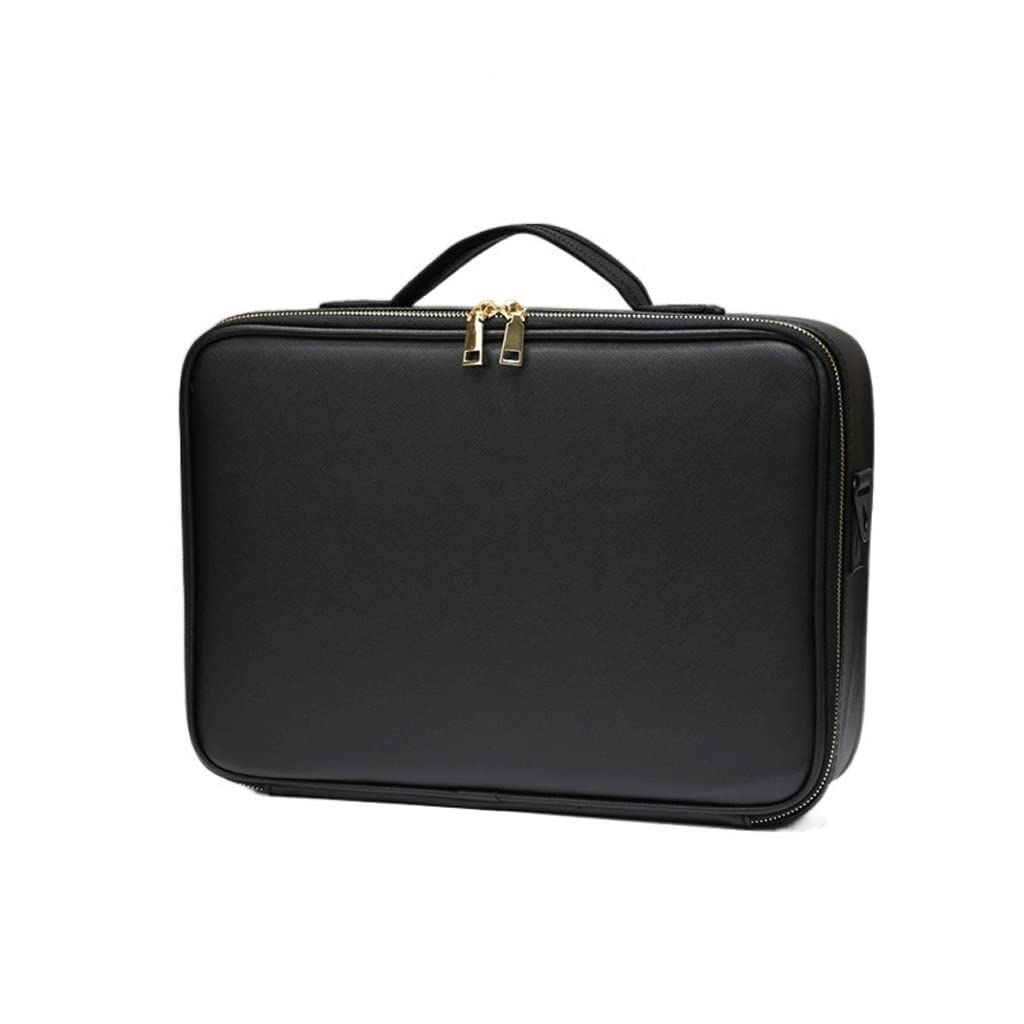 Vitrina Cosmética Organizador de cosméticos portátil, neceser de viaje con varios compartimentos de cuero for artistas de maquillaje, Kit de maquillaje profesional Organizador de Maquillaje ( Color :