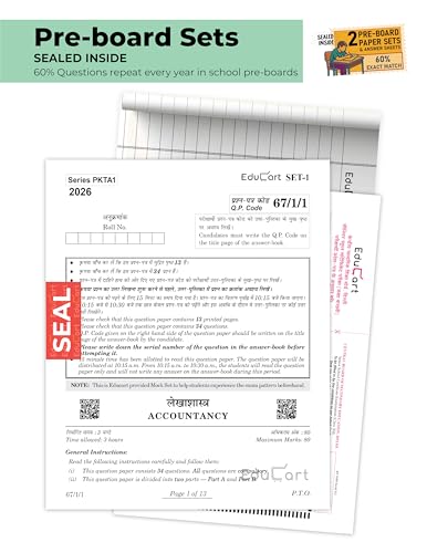 Image of Educart CBSE Sample Paper Class 12 2025-26 - Accountancy (Based on latest CBSE Sample Papers Released on 30-07-25) For 2026 Board Exam