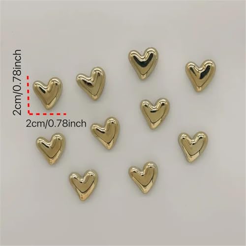 10 imanes decorativos en forma de corazón para nevera miniatura 7