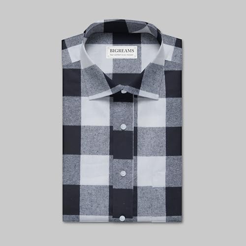 Image of BIGREAMS Premium 100% Cotton Checkered Unstitched Shirt Fabric For Men's - 0% Color Fade, Summer Shirt Piece, Breathable Fabric, 150 CM WIDE