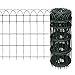 Produktbild vidaXL Beetzaun Beeteinfassung Beetumrandung Gartenzaun Zaun Eisen 25×0,65 m