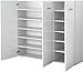 Germania Schuhschrank 3523-84 GW-Adana, mit Hochglanz-Fronten, in Weiß, 134 x 120 x 36 cm (BxHxT)