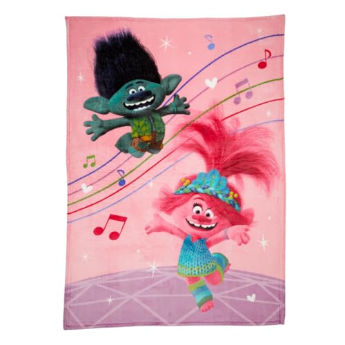 Franco DreamWorks Trolls 3 Band Together Movie Kinder-Bettwäsche, superweiche Plüsch-Überwurfdecke, 157,5 x 228,6 cm (offizielles Lizenzprodukt) Franco DreamWorks Trolls 3 Band Together Movie Kinder-Bettwäsche, superweiche Plüsch-Überwurfdecke, 157,5 x 228,6 cm (offizielles Lizenzprodukt)