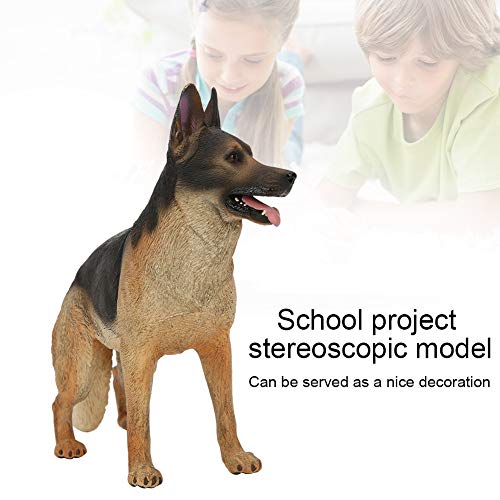VBESTLIFE Lebensechter Kuscheltier Hund, Deutscher Schäferhund Simulationsmodell Ornamente Desktop Dekoration Kinderspielzeug