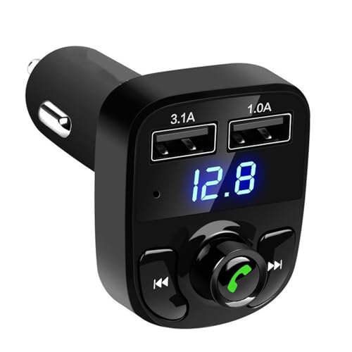 Mp3 MP3 Music Player | Transmisor FM Inalámbrico con Adaptador De Radio Integrado | Kit Stereo Hands para Coche, SUV, Camión con Lectura De MP3, Radio Y Llamadas Ɓluetooth
