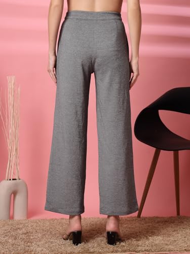 Image of OOMPH! Women's Straight Fit Mid Rise Korean Trousers|Trouser Pants for Women|Elegant Workwear for Office, College & Events|Trousers for Woman