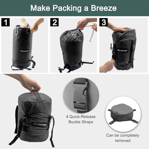 Outdoor Storage Stuff Sacks, Camping Gear Organizer (Black, XL) - image 6
