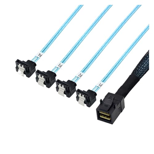 Cable interno S*A*S HD SFF-8643 a 4X SATA 7pin 1.0M miniatura 6