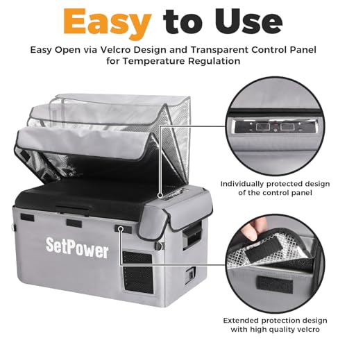 Image of Setpower Insulated Protective Cover for PT30 /RF30 Portable Refrigerator,12 Volt Portable Car Refrigerator Cover