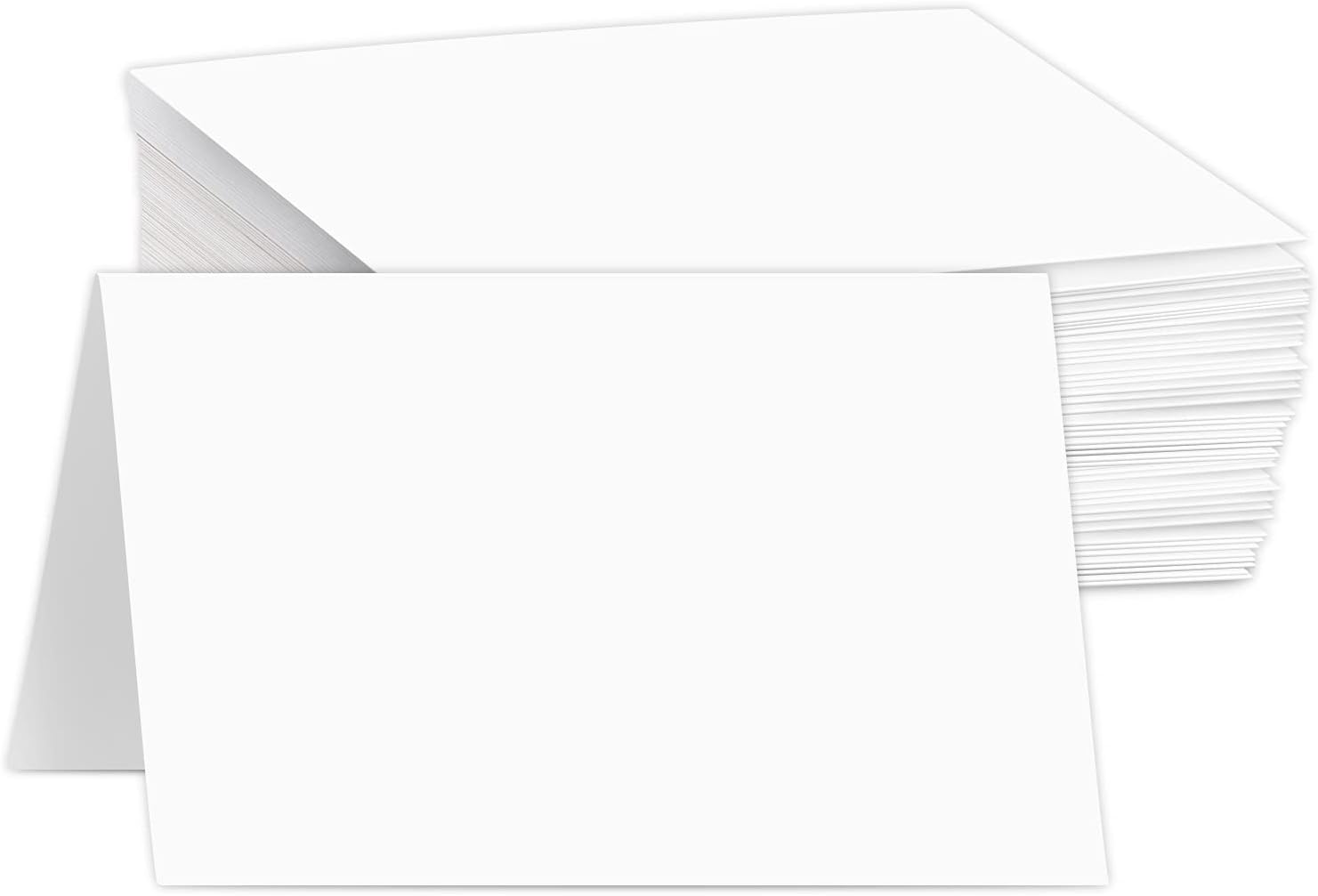 Dynamico Blank White Pre-Scored Thick 8.5 x 11" Greeting Cards – Heavyweight Good For Wedding Invitations, Thank You, Holiday and DIY Projects | 8.5 x 5.5” When Folded | 100 Cards per Pack