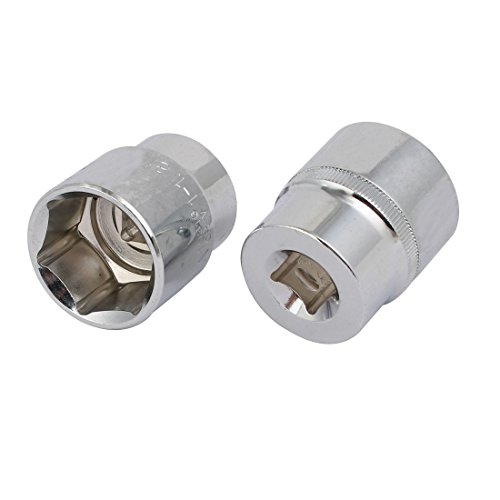 Aexit 1/2�C���`�X�N�G�A�h���C�u1-1 / 8�C���`6�|�C���g�C���p�N�g�\�P�b�g�V���o�[�g�[��2pcs(1/2" carr? entra?nement 1-1/8" 6 point Douille Impact ton argent 2pc