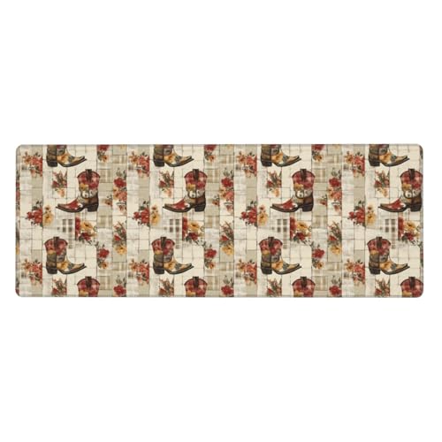 Tapis de souris grand format stable à bords cousus anti-glisse