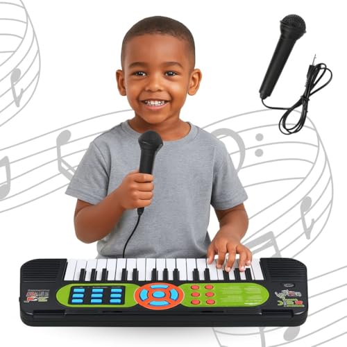 AMATOYS Teclado Piano Infantil - Microfono Portatil - Teclado Musical Infantil - Organo Electronico - Organo Juguete - Organo Electronico Infantil - Piano Electrico Niños - Niños Niña 3 4 5 6 7 Años AMATOYS Teclado Piano Infantil - Microfono Portatil - Teclado Musical Infantil - Organo Electronico - Organo Juguete - Organo Electronico Infantil - Piano Electrico Niños - Niños Niña 3 4 5 6 7 Años
