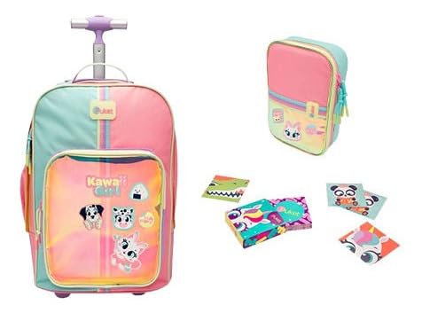 Kit Mochila Color Block + Estojo Grande Puket