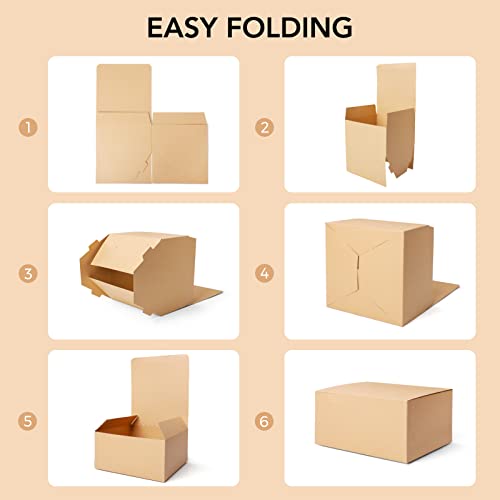 Mesha Brown Gift Box 8X8X4,Recycled Bridesmaid Proposal Boxes 25 Pack,Sturdy Kraft Gift Boxes With Lids For Mother's Day,Wedding,Graduation,Birthday,Holiday,Christmas #TOP4