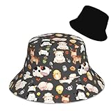 Farm Animal Bucket Hat for Men Women Packable Reversible Printed Summer Hats