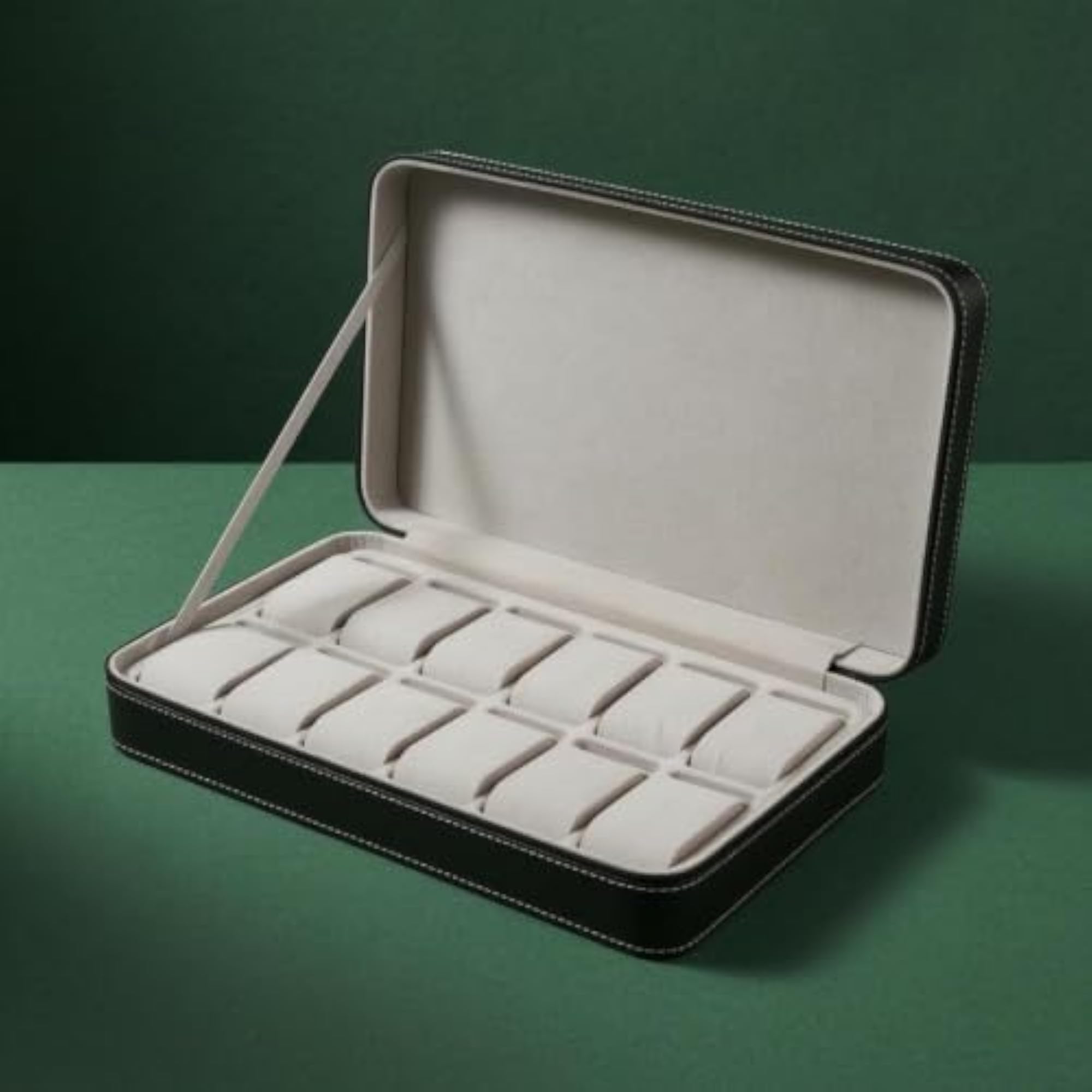 Zippered Watch Case Organizer with Padded Protection