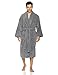 Amazon Brand – Pinzon Unisex Terry Bathrobe 100% Cotton, Platinum, Medium-Large