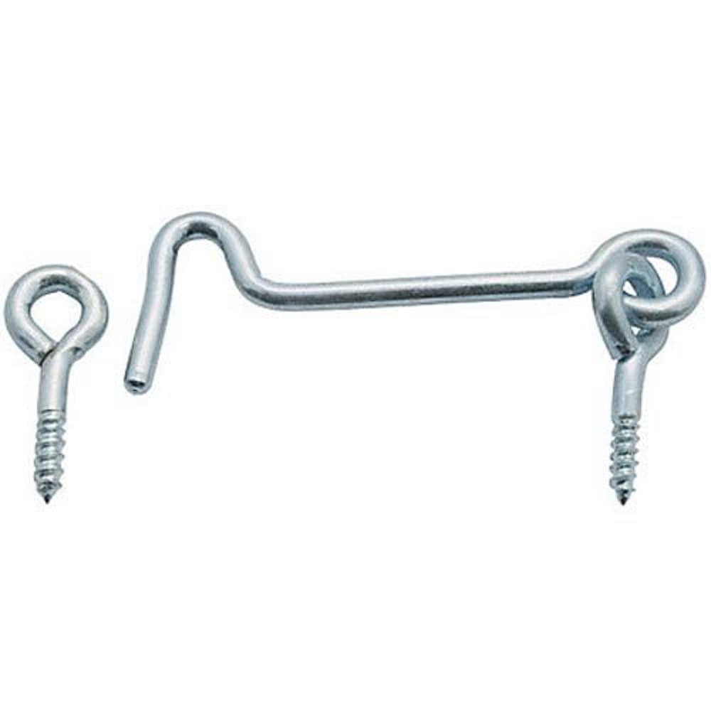 Merriway Bright Zinc Plated Merriway® Bh01744 (4 Pcs) Gate Hook And Eye, 75Mm (3 Inch) - Pack Of 4 Pieces