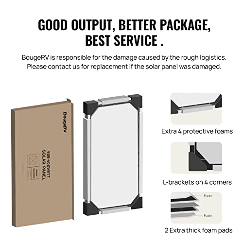 Bougerv 400 Watts Solar Panel, 9Bb Cell 22.8% High-Efficiency Class A Module Monocrystalline Technology Work With 12/24 Volts Charger For Rv Camping Home Boat Marine Off-Grid(200W * 2) #TOP5