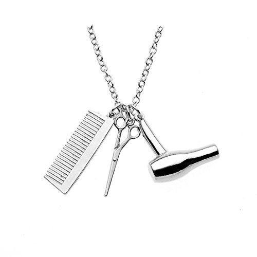 HAIRDRESSER Necklace Hairdresser Jewelry Hairdresser Gift Scissor Necklace Hairdryer Necklace Comb Necklace Hair Maker Necklace Stylist Gift