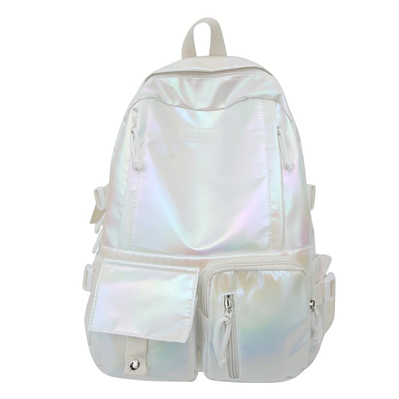 Women's Campus Backpack Multi-Pocket Nylon Backpack Capacity Double Shoulder Bag for High School Students