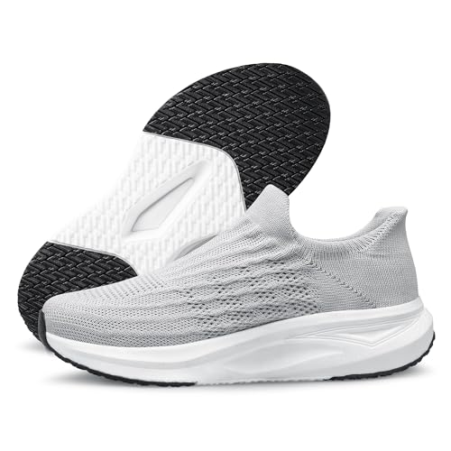 vibdiv Slip-in Lazy Shoes Men Sock Sneakers Laceless Flat Lightweight Casual Comfortable Breathable Walking Jogging