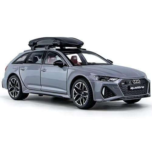 Image of Invite Enterprise Scale 1:24 Audi Rs6 High Simulation Diecast Metal Alloy Model With Audio Light Pull Back Feature - Collectible Vehicle (Colors As Per Stock)