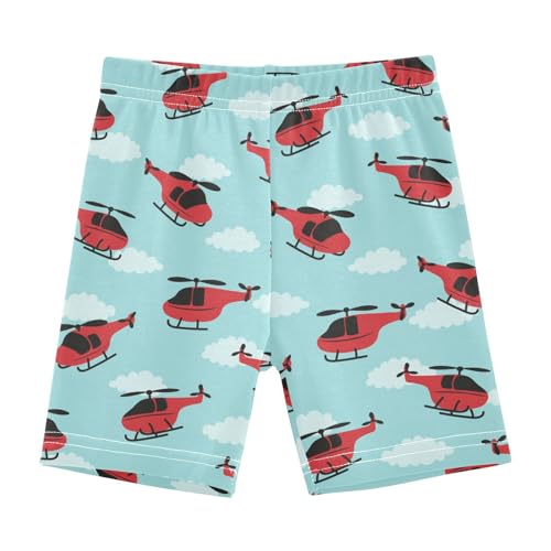 JHKKU Girls Helicopters Shorts Cotton Cartwheel Bike Kids Biker Under Dress Dance Short Girl Clothes 8Y