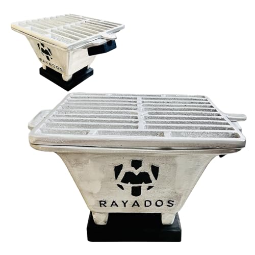 Salas, Home Improvement Asador Metalico para Carbon Modelo Monterrey Soccer, Parrilla Portatil para Mesa, Brasero para Carne Asada, Grill para Camping, BBQ Barbeque, Anafre para Centro...