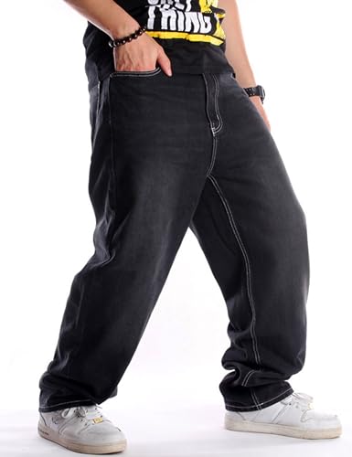 Men Baggy Jeans Y2k Grunge Skater Pants Relaxed Fit Skateboard Jeans Hip Hop Dance Denim Pants Streetwear2