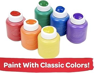 Crayola Washable Paint Set, Amazon Exclusive, Stocking Stuffers for Boys & Girls, 12 Count