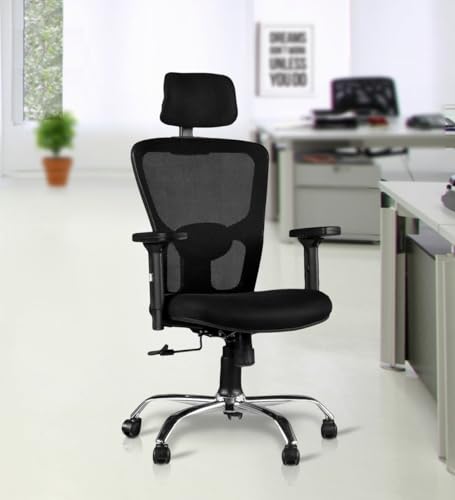 Image of Lakdi The Furniture Co High-Back Office Chair | Upholstery Mesh | Director Chair