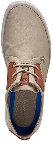 Clarks Men's Gereld Tie Sneaker, Sand Textile, 13 | Image 6