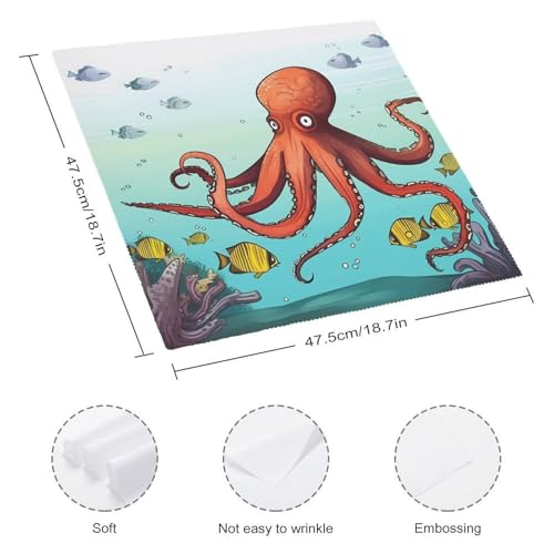 Servilletas de Tela Cuadradas de 18.7 in x 18.7 in Pack x4 miniatura 2