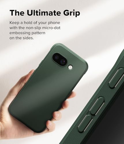 Image of Ringke Onyx Compatible with Google Pixel 9a Case Cover Rugged Flexible Durable Anti-Slip TPU Protection Shockproof Pixel 9a Back Cover - Dark Green