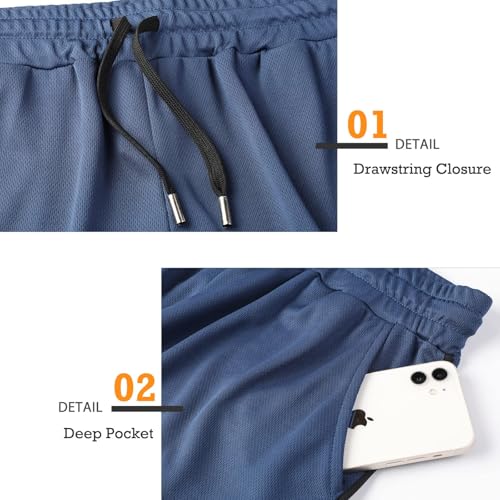 Surenow 3 Pack Mens Running Gym Shorts Quick Dry Workout Lightweight Shorts 3 Inch Breathable Athletic Shorts with Pockets4