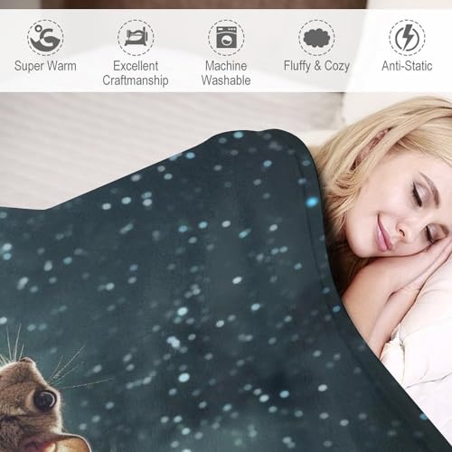 Couverture souris plaid flanelle chaude 130x180 lavable machine - 4