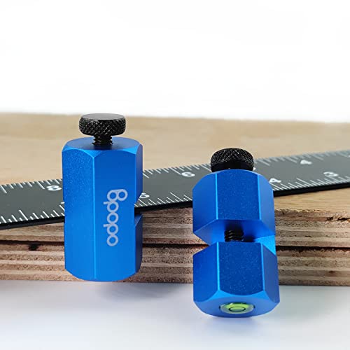 Upgraded 2 Pack Stair Gauges For Framing Square With Magnetic Storage Rack And Horizontal Bubble Level, Stringer Layout Tool For Carpentry, Straight Line Scriber Tool And Rafter Gauge Clamps #TOP3