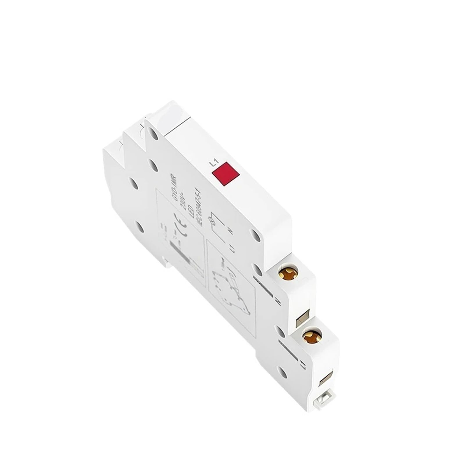 Din Rail Indicator Light 230V LED Signal Lamp Dual Lights Modular(Red)