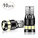 10 Paquetes T10 LED Canbus Bombillas de 6000K, AGPTEK T10 W5W Bombilla LED Blanco Super Brillante para Coche de Interior y Exterior