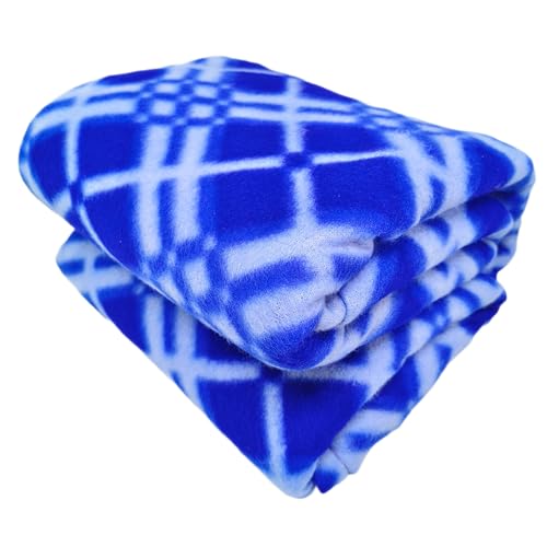 Image of Winter Soft Single Bed Warm Woollen Blend Fleece Duvet Cover | Blanket Cover | Quilt Cover | Razai Cover with Zipper, Woolen Fabric Size- 90 x 60 in, Color- Blue, Single Bed