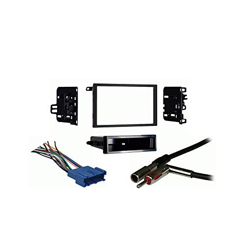 Harmony Audio HA-702001 Compatible with Buick Roadmaster 1995 1996 Aftermarket Radio Harness Adapter, 99-2011 Double DIN Car Stereo Harness Radio Dash Kit and HA-40GM10 Aftermarket Antenna Adapter