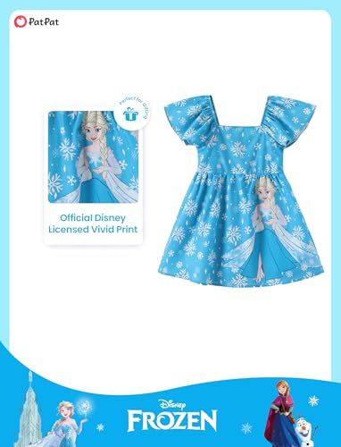 Image of Disney Stitch Minnie Frozen Elsa Princess Girls Backless Dress Off Shoulder /Short Sleeve Cinched Waist Kids Clothes Ages 2-13