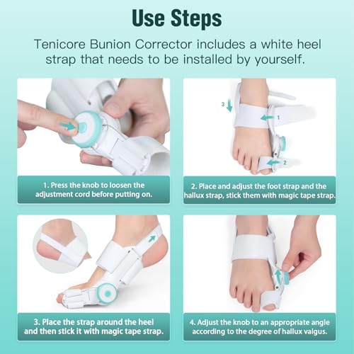 Bunion Corrector for Women Men Big Toe, Knob Bunion Brace for Bunion Relief,Toe Splint Straightener with Anti-slip Heel Strap (1PC)