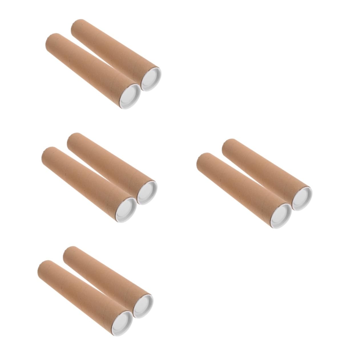 8pièces Tubes Kraft Avec Bouchons De Pour Expédition Stockage Et Documents Posters Et Plans De Épaisseur