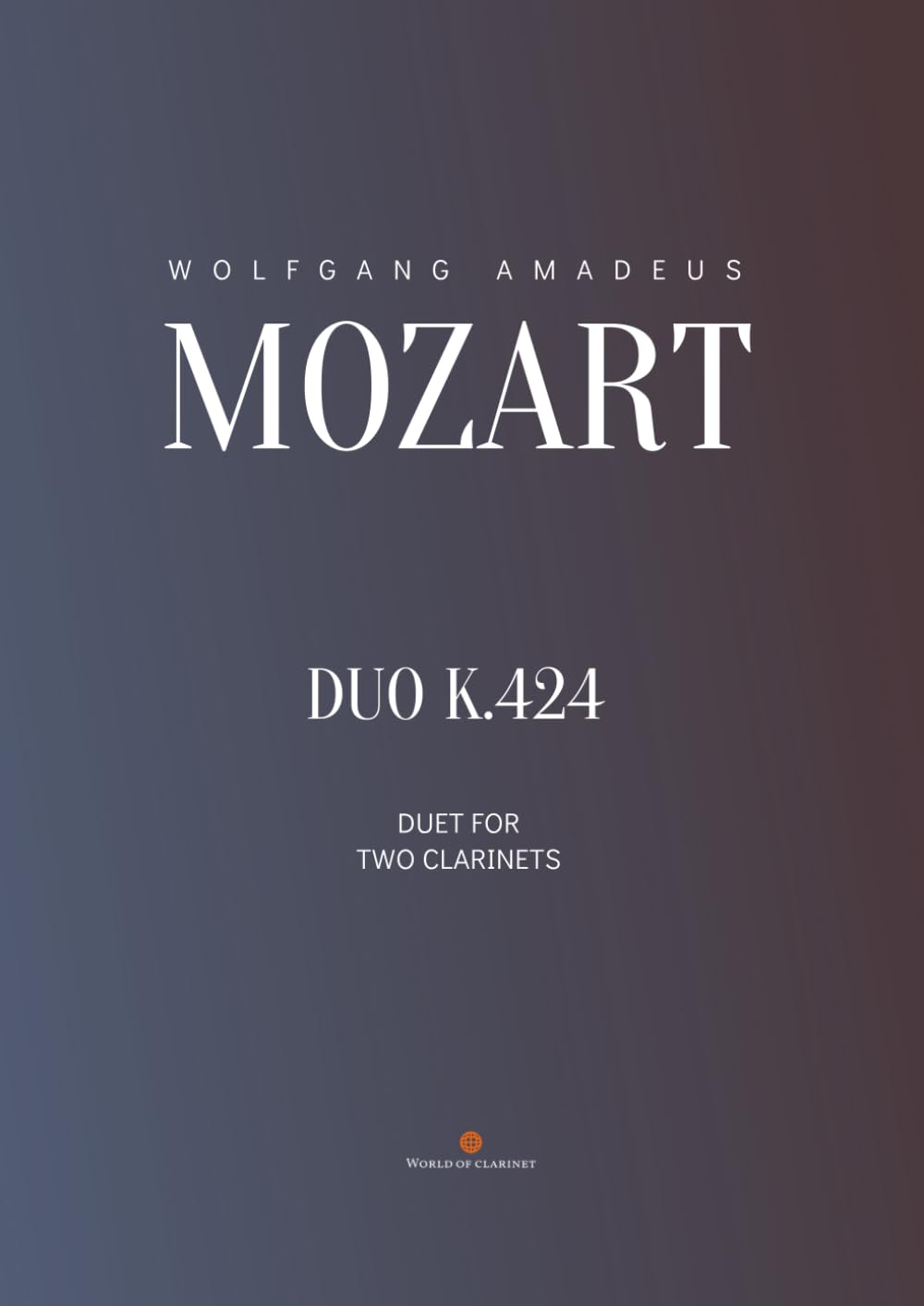 Mozart: Duo K.424 for two clarinets: Arrangement for two clarinets
