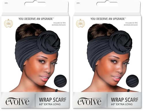 Evolve Wrap Scarf, Black, Large, Pack of 2